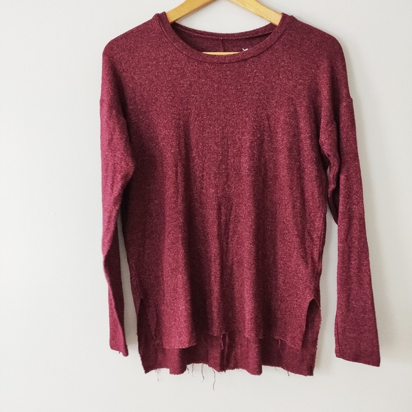 American Eagle Soft & Sexy plush maroon shirt - Picture 2 of 8